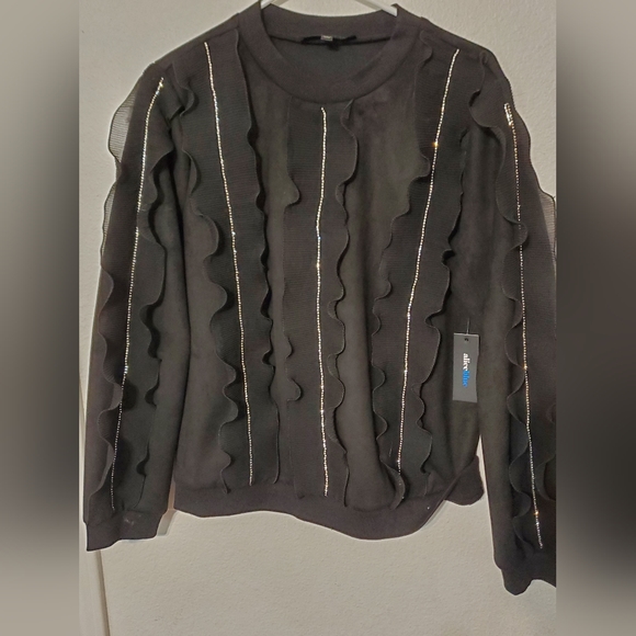 Alice Blue Rhinestone Sweater - Picture 2 of 3